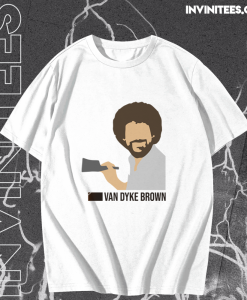 Van Dyke Brown Bob Ross t shirt TPKJ1