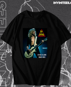 Steve Clark Def Leppard Guitarist Legend Mens Black T Shirt TPKJ1