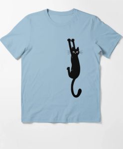 Black Cat Holding On Essential T-Shirt THD