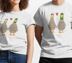 Love Ducks Cute Valentine Couple T-Shirt thd