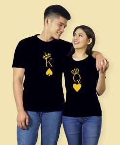 Regal King and Queen Couple Shirt thd