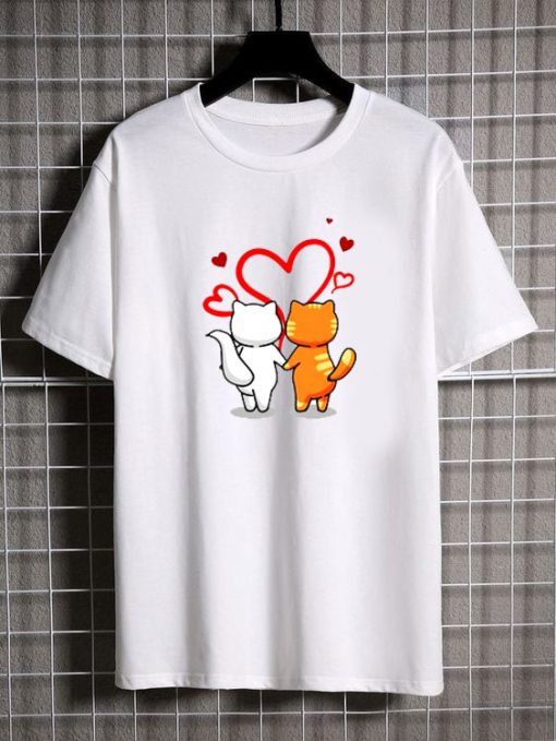 Valentine's Day Cute Cat Love Shirt thd