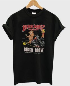 bear whiz beer biker brew t-shirt thd