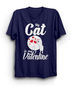 My Cat Is My Valentine T-Shirt thd
