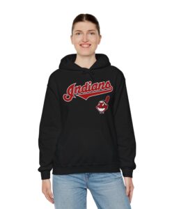 Cleveland Indians Black Hoodie unisex thd