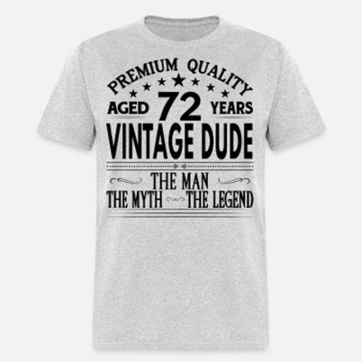 VINTAGE DUDE AGED 72 YEARS T SHIRT thd